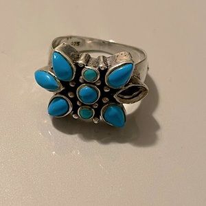 Turquoise Floral Ring ✨